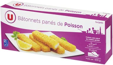 Bâtonnets de poisson blanc super croustillant