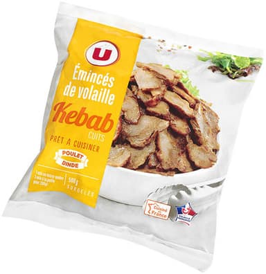 Emincés de volaille cuits kébab